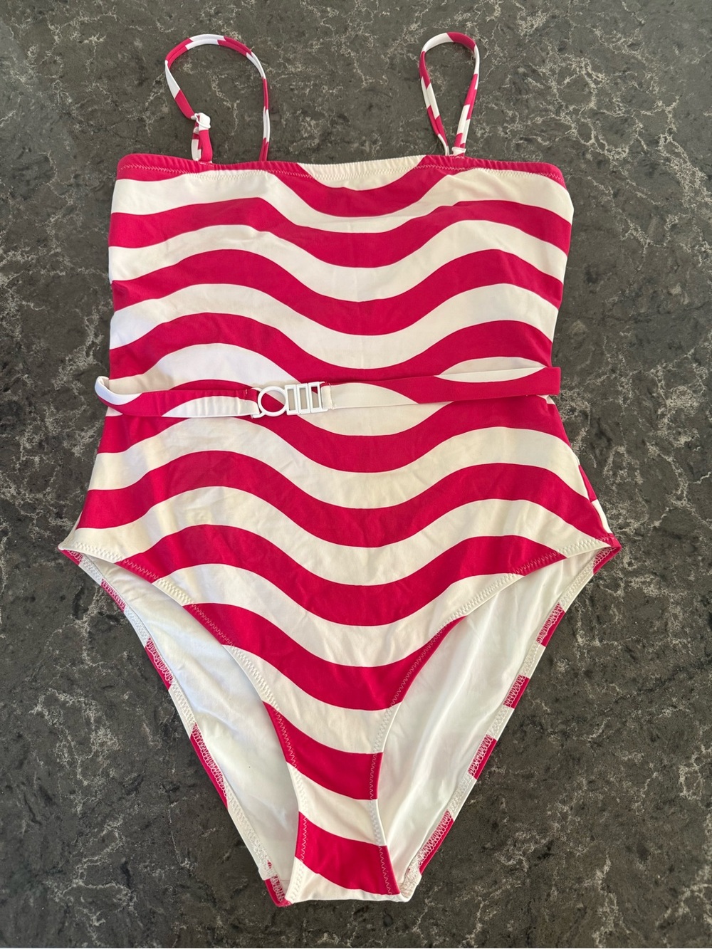 SOLID & STRIPED Madeline Wave-Stripe One-Piece Swimsuit